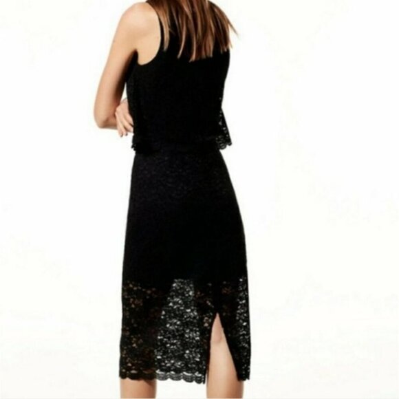 ARITZIA | Babaton Wilbur Lace Midi Pencil Skirt black Sz 00 - Picture 2 of 7